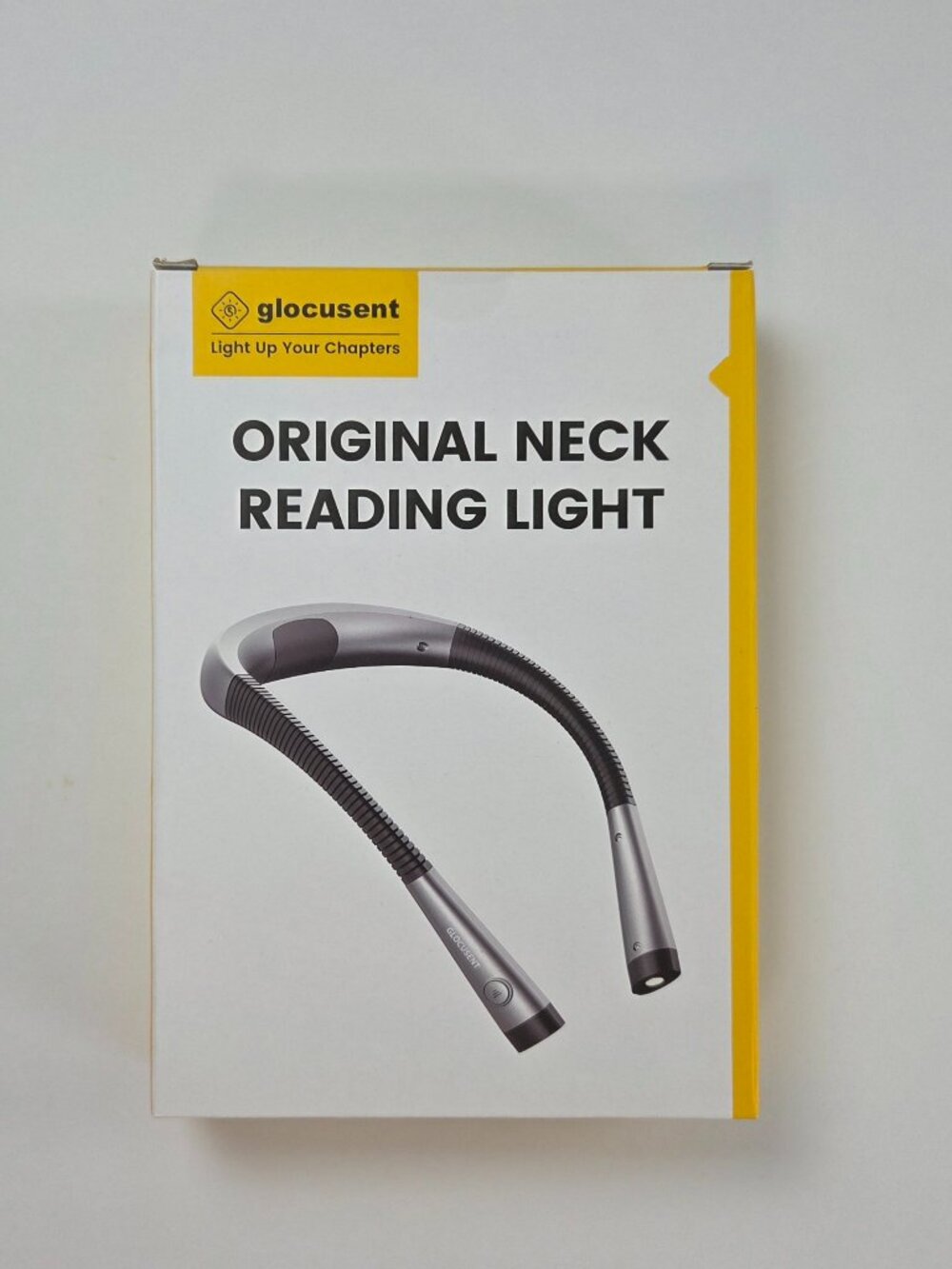 Glocusent Original Neck LED Reading Light, Rechargeable, Gray, NWT/Sealed Box